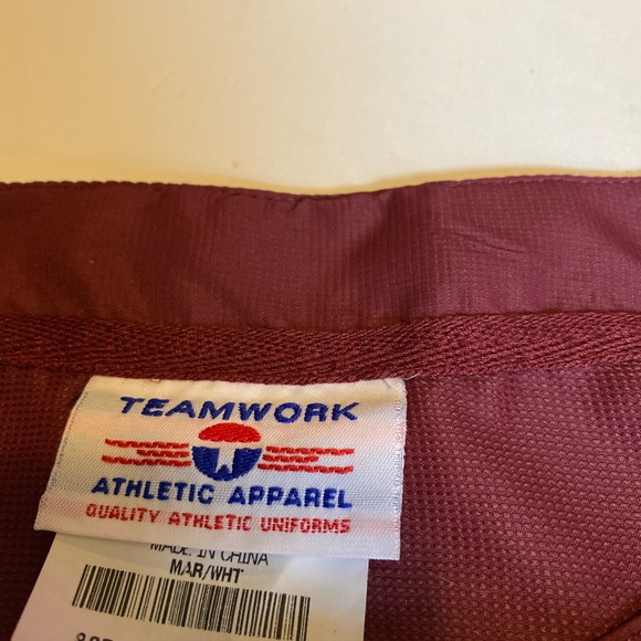Teamwork Athletic Apparel Cage Jacket XL 46-49. Maroon And White. - Picture 5 of 6